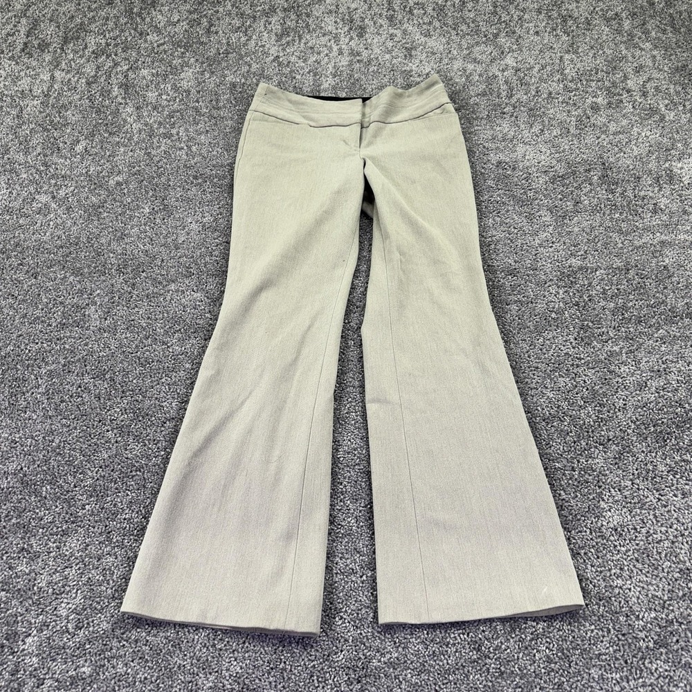 Express Pants Womens 2R Gray Editor Bootcut Stretch Twill Dress Workwear Office